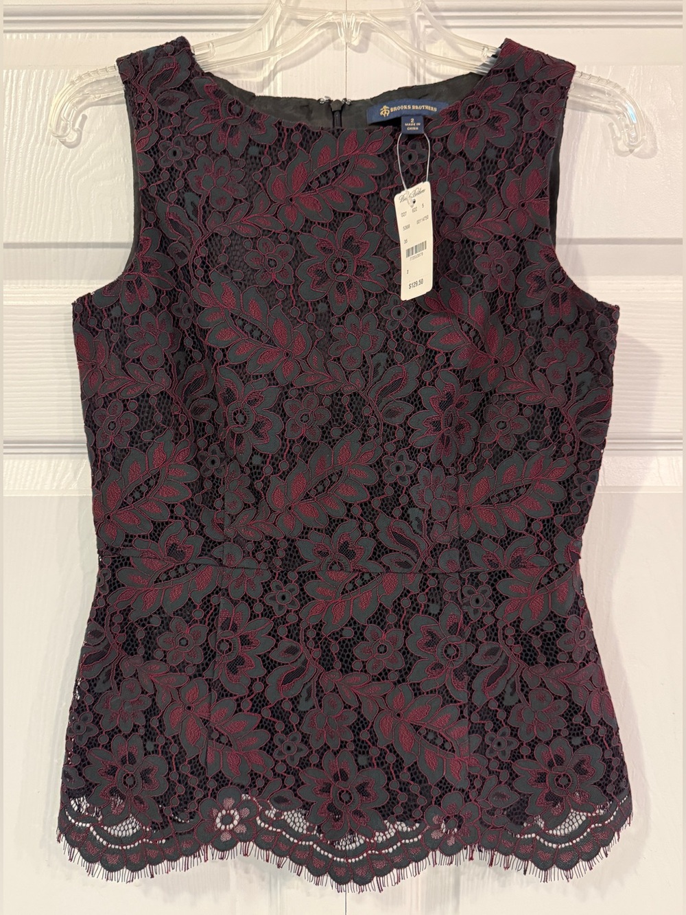 Brooks Brothers Sleeveless Lace Top NWT